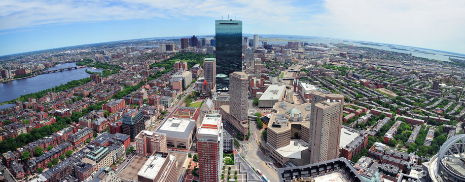 Boston Skyline Aerial View
