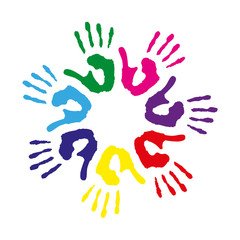 Kreis Handabdr&uuml;cke