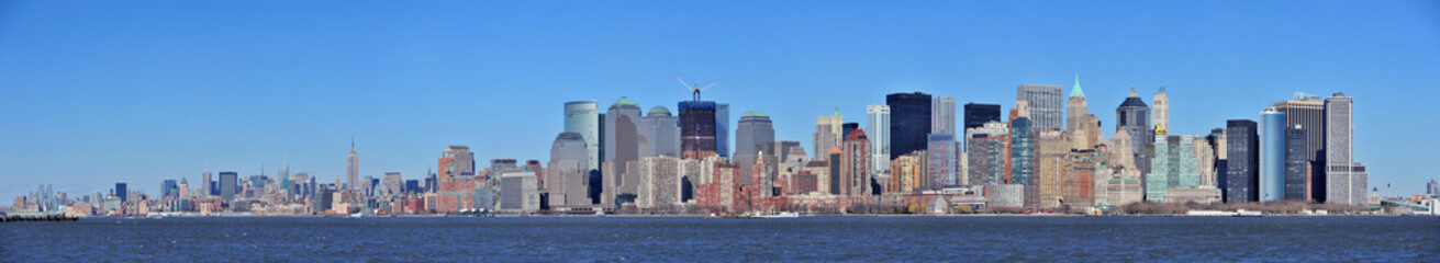 Fototapeta na wymiar New York City Manhattan downtown panorama