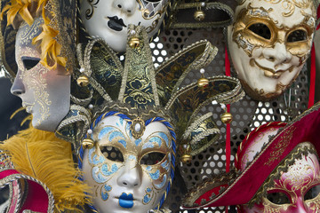Colorful Venetian Carneval masks