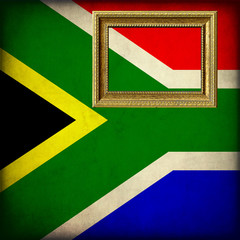 Bandiera del Sudafrica con cornice personalizzabile