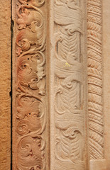 Beautiful carvings on Sandstone slab