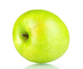 delicious ripe green apple isolated on white