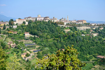 Fototapeta na wymiar Citta Alta, Bergamo, Lombardia, Włochy, miasto na wzgórzu.