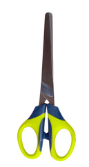 bright stationery scissors isolated on white