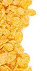 tasty cornflakes isolated on white