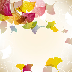 colorful ginkgoes background