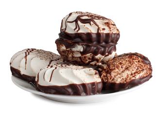 Sweet cookies on plate