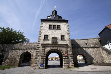 Fototapeta na wymiar Wnętrze Frauentor w Mühlhausen (Turyngia)