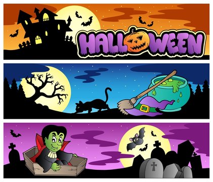 Halloween banners set 3