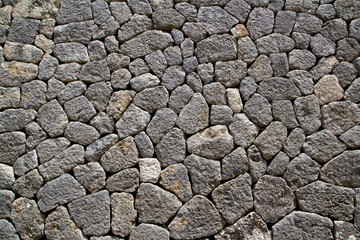 gray limestone masonry wall typical from Mallorca style
