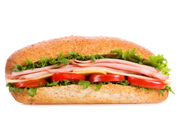 sandwich with bacon and vegetables