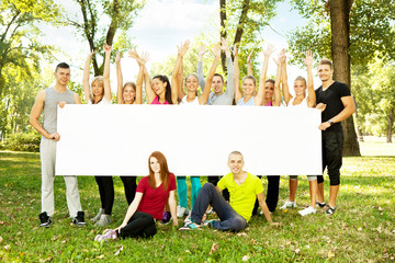 large group display placard