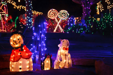 Christmas Light Snowmen