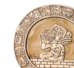 Calendario Maya aislado sobre fondo blanco.