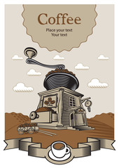coffee house in a coffee grinder
