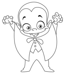 Outlined vampire kid