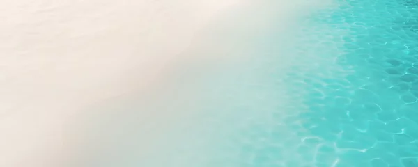 Fotobehang Plage de sable blanc et mer turquoise 1 © He2