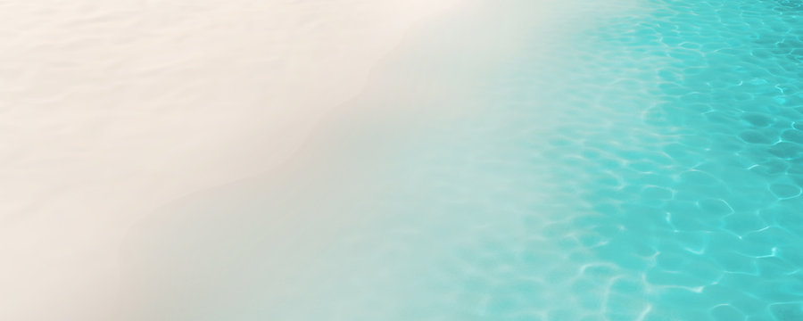 Plage de sable blanc et mer turquoise 1