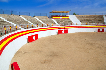 Alcudia Mallorca plaza de Toros bullring  under blue sky