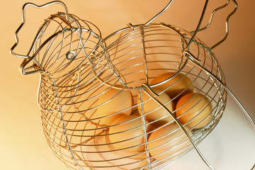 Eggs in Wire Basket