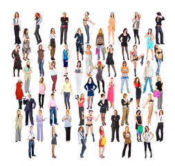 Fototapeta premium Isolated Diversity Business Men and Women