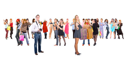 Fototapeta premium Standing Isolated Groups