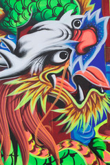 Naklejka premium dragon and phoenix festival