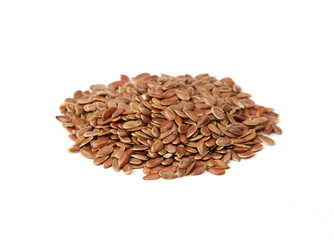 Linseed isolated on white background