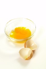 Ei in Glasschüssel / Egg in a glass key