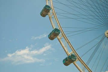 Closeup of Ferris wheel