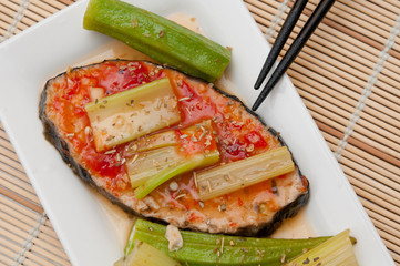 Sweet and sour fish delicacy