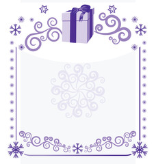 christmas frame vector  illustration