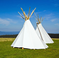 Native American teepee in mountains © blas