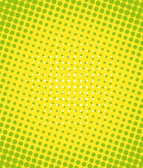 Green and yellow fresh halftone background