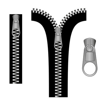 Vector illustration of a zipper