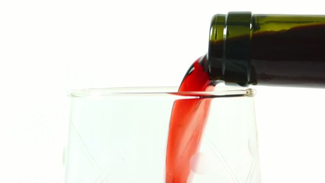 Rotwein im Glas