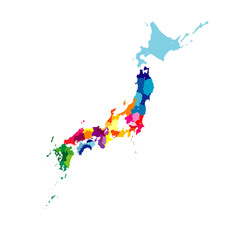 Fototapeta na wymiar Mapa Japonii