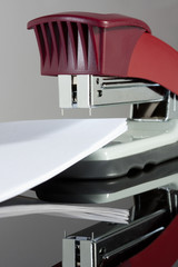 Stapler with documents