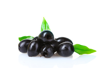 tasty olives isolated on white