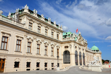 Fototapeta na wymiar Belvedere palace in Vienna