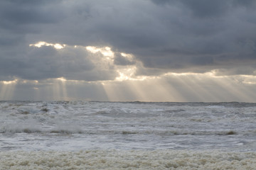 sun and dark clouds