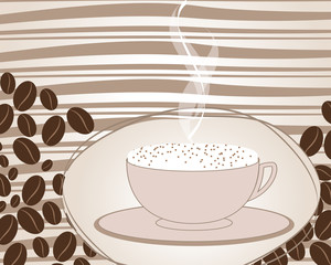 Elegant coffee themed background