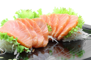 appetizer salmon sashimi