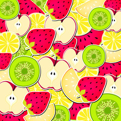 Cute stickers with fruits