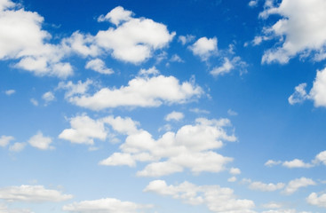 Beautiful summer clouds - blue sky - obrazy, fototapety, plakaty