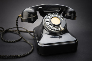 old black telephone