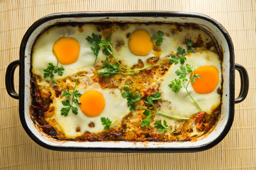 eggs and vegetables cooked