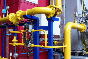 Intérieur d'une chaudière à gaz.