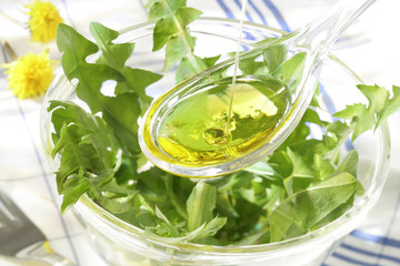 Assaisonnement - Salade de pissenlit